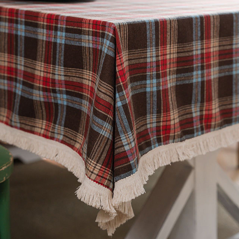 Wholesale Holiday Christmas Plaid Tablecloth Plaid Fashion Tablecloth